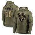 C.Bears #10 Luther Burden III Player Olive Adric Salute to Service Limited Stitched Jerseys