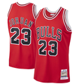 Adric C.Bulls #23 Michael Jordan Mitchell & Ness Scarlet 199798 Hardwood Classics Authentic Jerseys