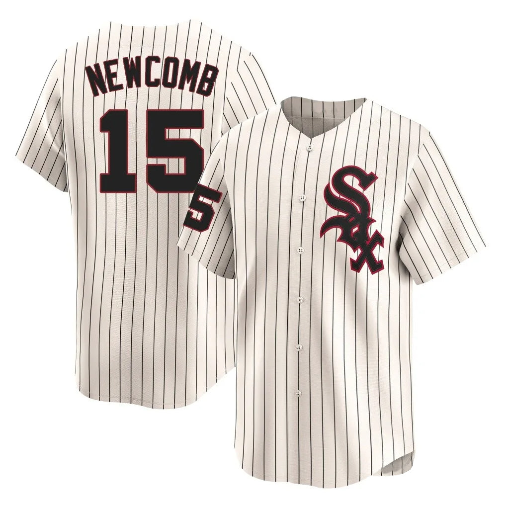 Adric C.White Sox #15 Sean Newcomb Player Cream Cooperstown Collection Limited Home Stitched Jerseys