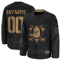 Adric Custom A.Ducks Black 2024 Military Appreciation Practice Jerseys