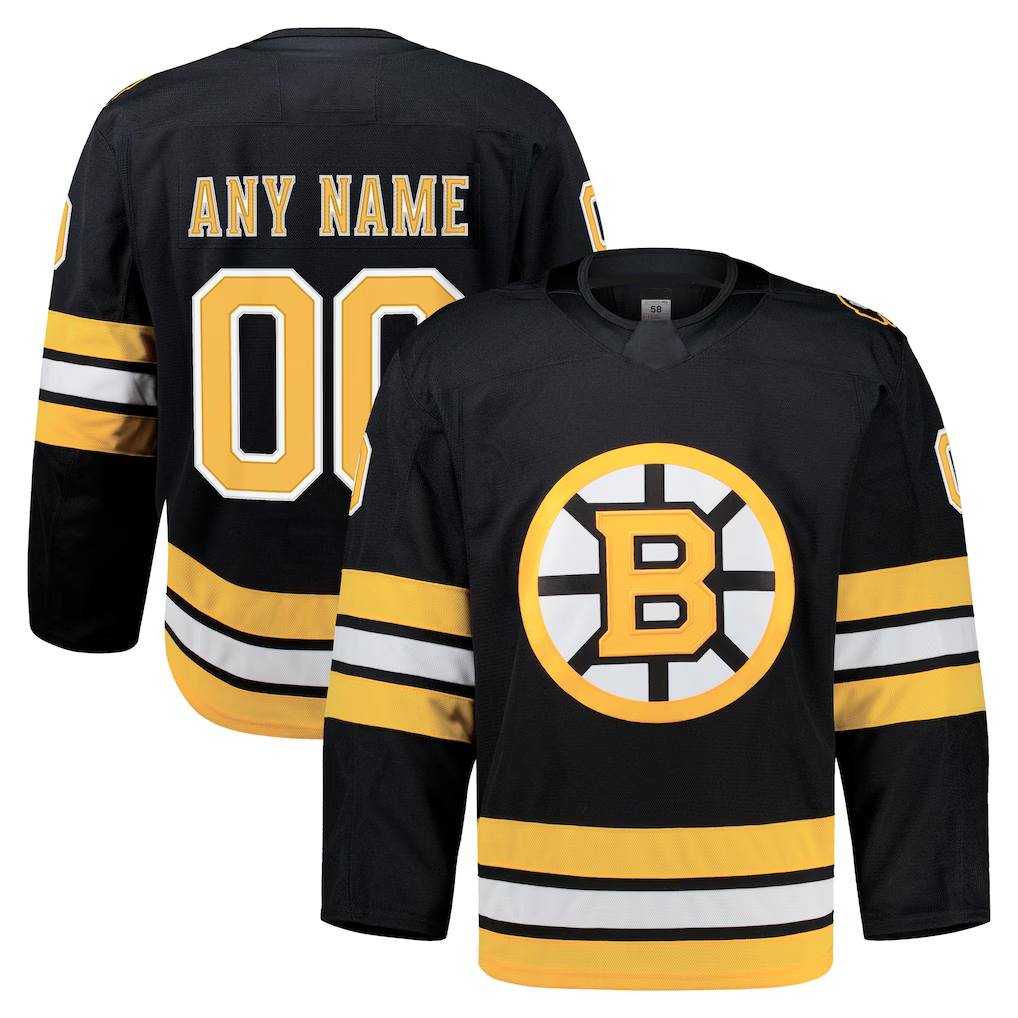 Adric Custom B.Bruins Black Home Authentic Pro Stitched Jerseys