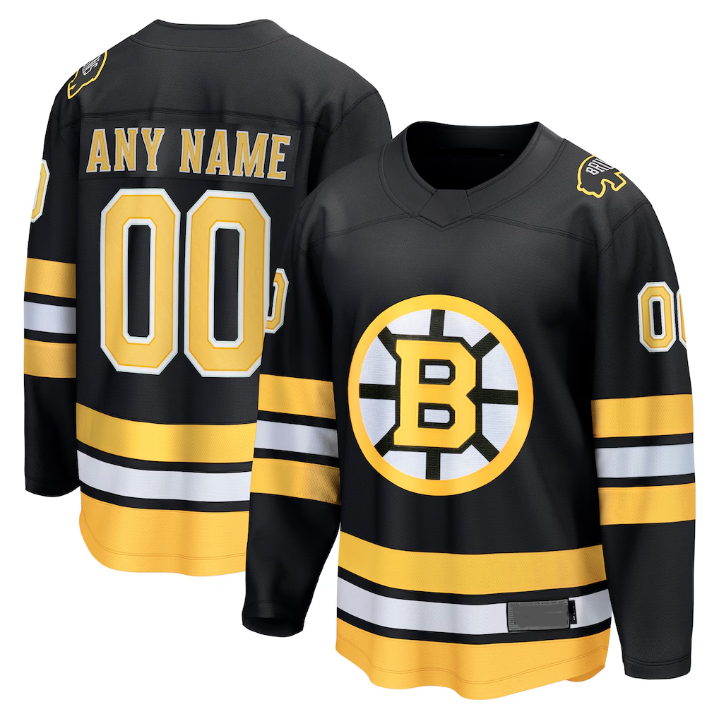 Adric Custom B.Bruins Black Home Breakaway Stitched Jerseys