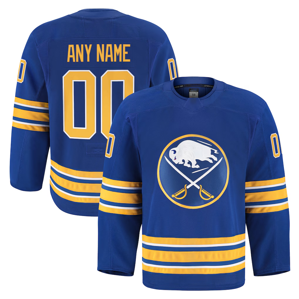 Adric Custom B.Sabres Royal Home Authentic Pro Stitched Jerseys