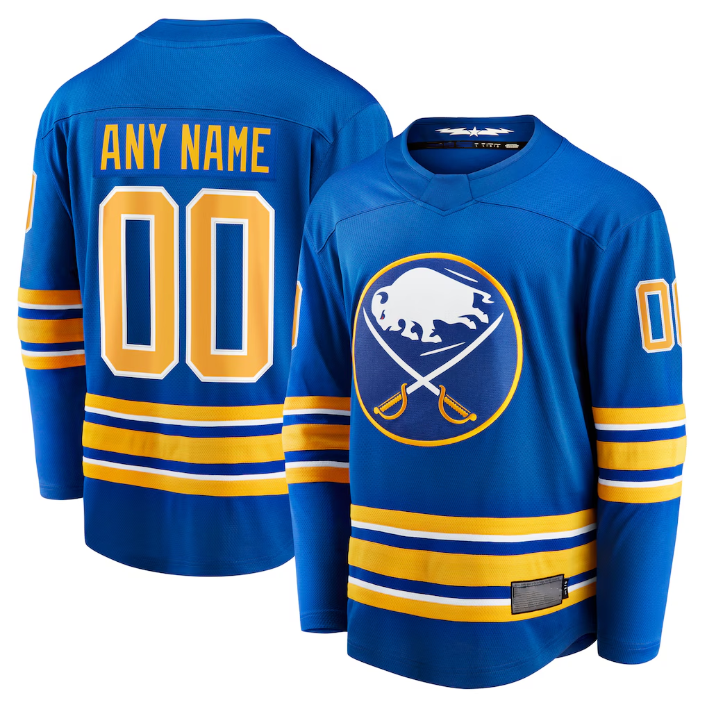 Adric Custom B.Sabres Royal Home Breakaway Stitched Jerseys