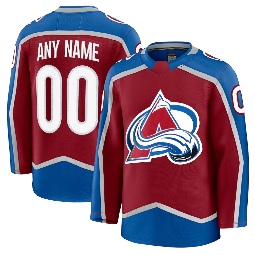 Adric Custom C.Avalanche Burgundy Home Premium Jerseys