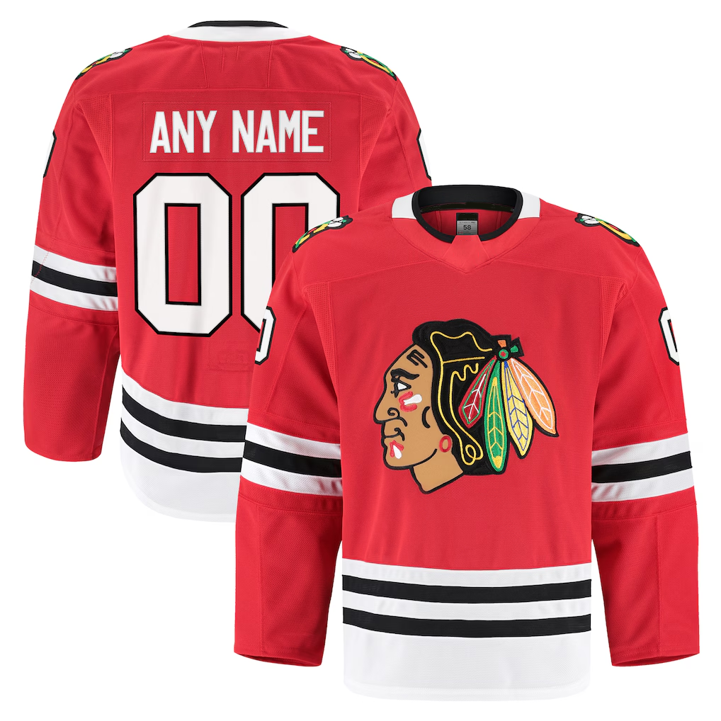 Adric Custom C.Blackhawks Red Home Authentic Pro Jerseys