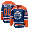 Adric Custom E.Oilers Royal Home Breakaway Jerseys
