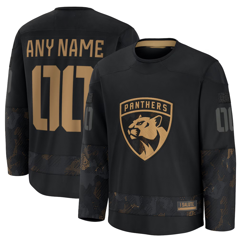 Adric Custom F.Panthers Black 2024 Military Appreciation Custom Practice Jerseys