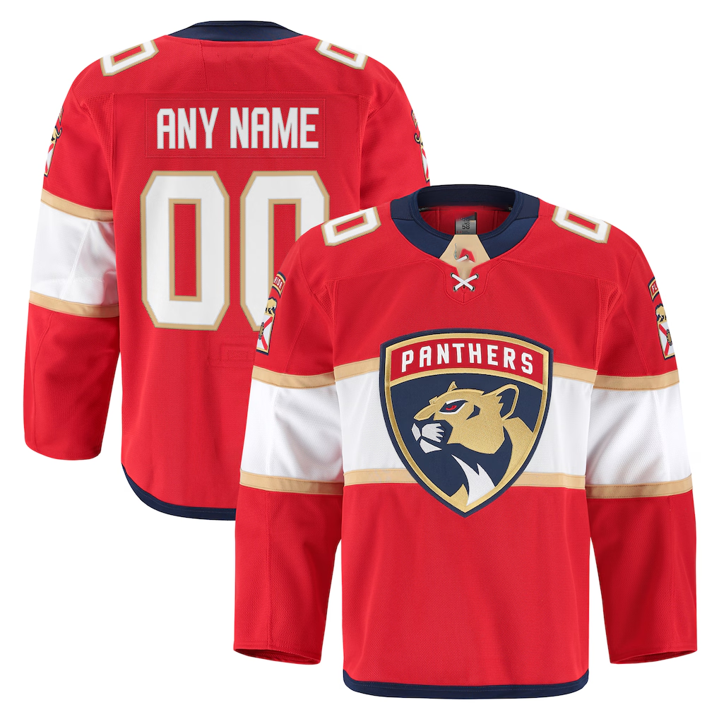 Adric Custom F.Panthers Red Home Authentic Pro Jerseys