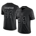 Adric D.Cowboys #34 Jalen Thompson Player Black Limited Reflective Home Game Stitched Jerseys