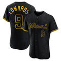 Adric M.Marlins #9 Xavier Edwards Player Black Snake Skin City Home Limited Elite Stitched Jerseys