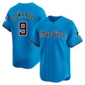 Adric M.Marlins #9 Xavier Edwards Player Blue Home Limited Stitched Jerseys