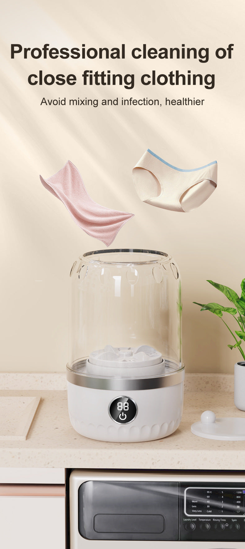New Mini Laundry Cup Dormitory Home Washing Underwear and Socks
