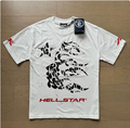 New Trendy H Hell Star Series Printed Double Yarn Pure Cotton Casual Unisex Summer Loose Short-Sleeve T-Shirt