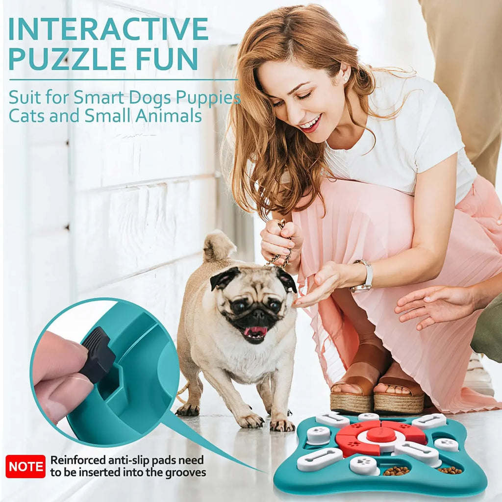 Interactive Dog Puzzle Toy – Treat Dispensing